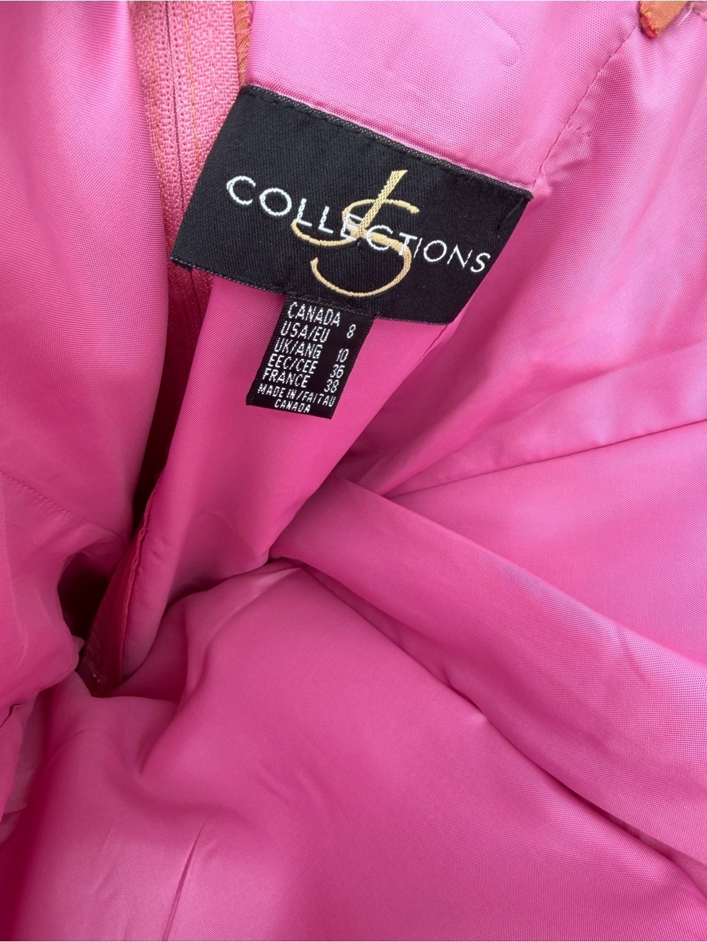 JS Collections Peach-Orange Satin Spaghetti-Strap Maxi Dress - Picture 3 of 5
